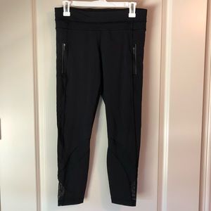 Lululemon black crop leggings 25”